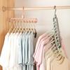 Magic Foldable Clothes Drying Rack: Nine-Hole Multi-Hanger for Space-Saving Storage