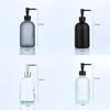 410ml Glass Soap Dispenser Bottle Bathroom Liquid Shampoo Shower Gel Bottle Refillable Storage Container Soap Press Empty Bottle