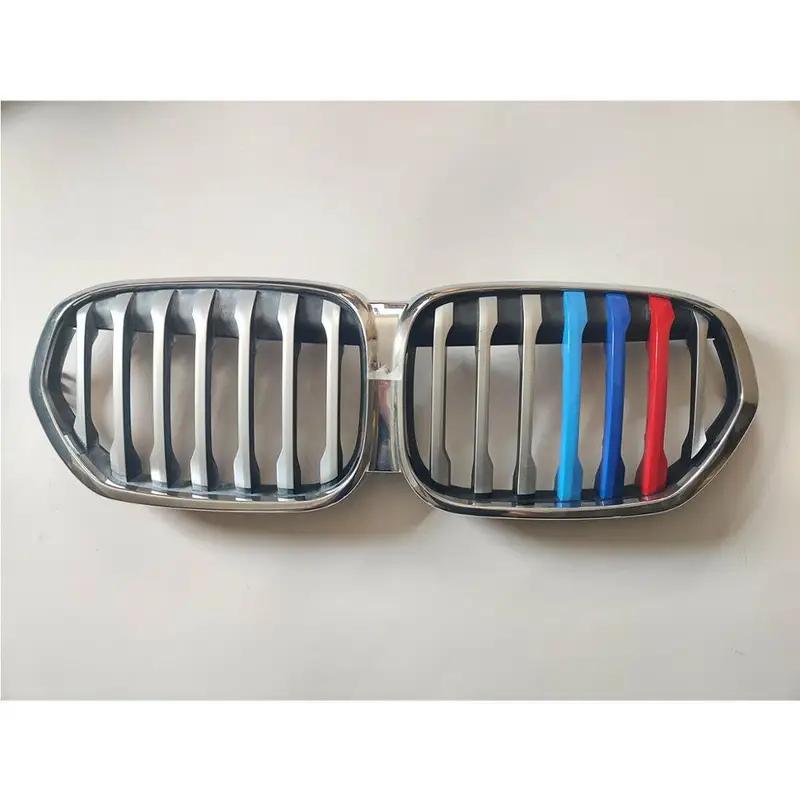 Grille Cover Clip Trim Sport M Style Color 7 Slat For BMW X1 F48 LCI 2020+ Front Kidney Grill Decorative Parts