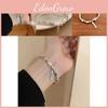Silver Sophisticated Pearl Geometric Bracelet Exquisite Handcrafted Womens Gift
