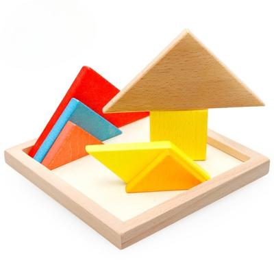Children's Toys Wooden Building Block Shape Cognition Varied Tangram Early Education Educational Toys