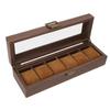 32*12*8cm Retro Wooden Wristwatch Storage Case  Personal Multi-watch Collection Storage