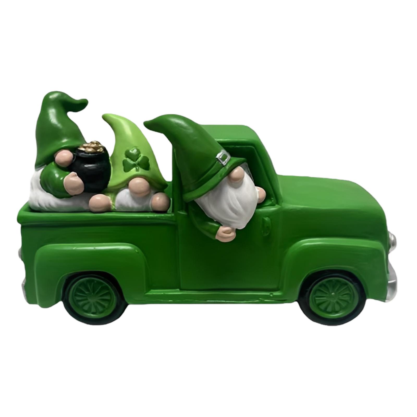 

Valentine Day Gnomes Decorations in Farm Truck Rustic Farm Truck Gnomes Ornaments for Her Gift Table Shelf Display зелёный