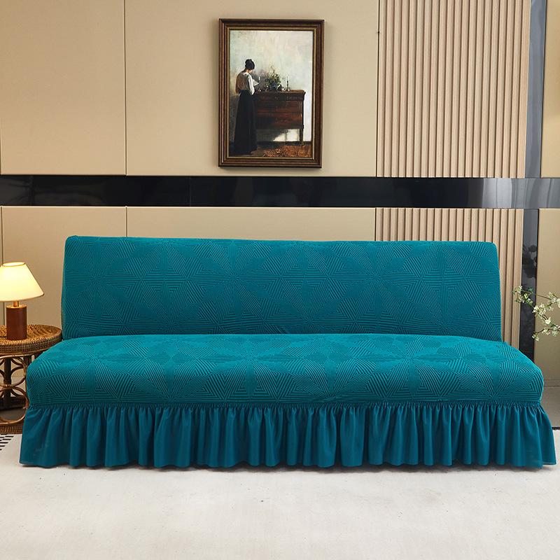 

Thickened Jacquard Skirt Sofa Bed Cover Streamer Armless Sofa Cover All-Inclusive Swastika Cover Cover Small 160-190cm