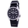 Refurbished Seiko 5 Sports Black Dial Nylon Strap Automatic SRPE67 SRPE67K1 SRPE67K 100M Men's Watch