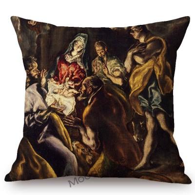 Renaissance Baroque Spain Artist El Greco Famous Religious The Bible Stories Oil Painting Decorative Pillow Case Cushion Cover