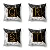 Marble Polyester Pillowcase Home Decoration Printing Pillowcase 26 English Letter Cushion Cover