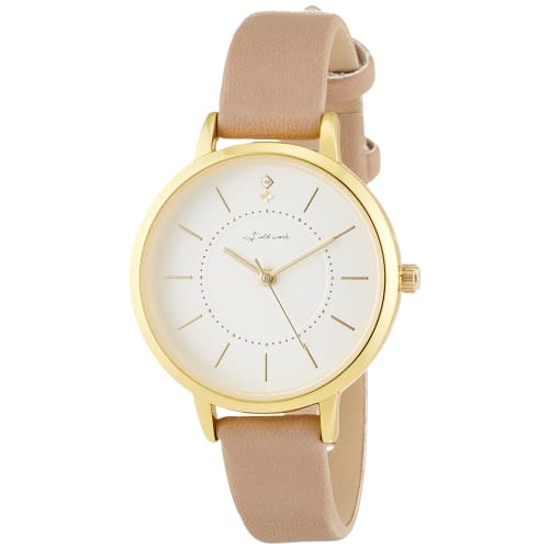 

Fieldwork Analog Simple Watch with Gold Leather Strap, Women s, Gray, JN001-3