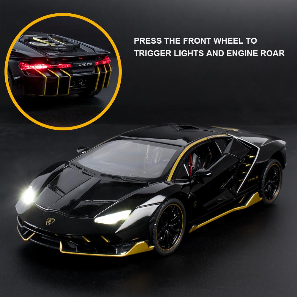 1/24 Diecast Lambor 770 High Simulation Alloy Sports Car Model Sound Super Racing Hot Car Wheel Children Gift Miniature Car