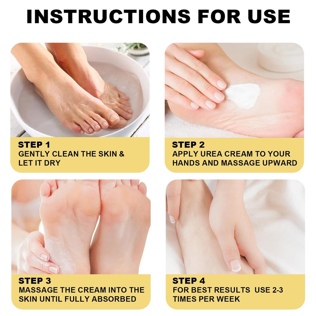 60% Urea Cream With Tea Tree Oil, Aloe Vera, And Vitamin E, Maintains Skin Hydration, For Cracked Hands And Feet, Targeting Rough, Cracked Skin-200G