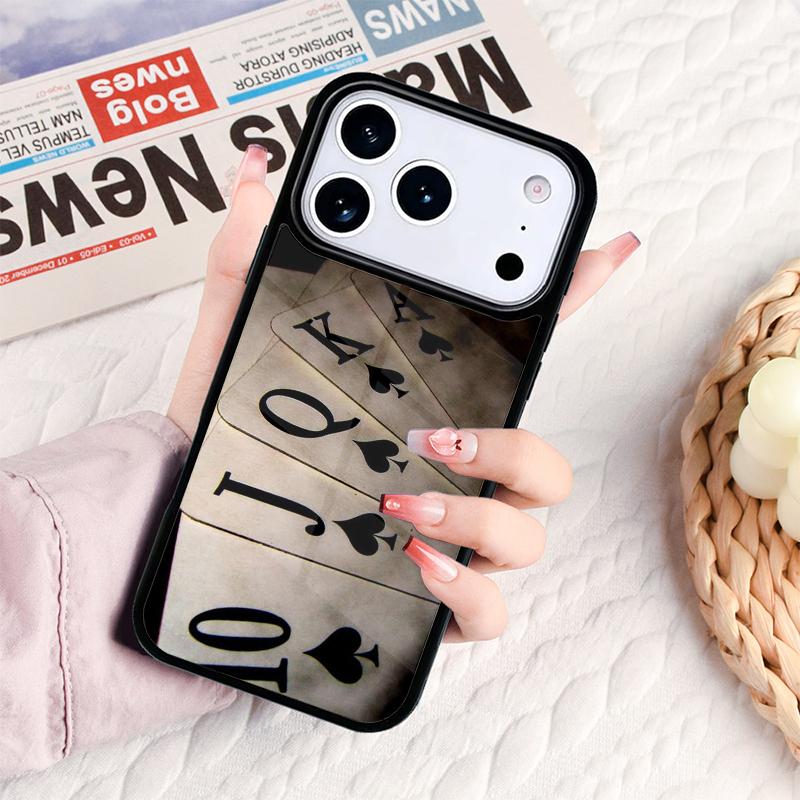 Ace of Spade Playing Card Phone Case For IPhone 17 16e 15 14 13 12 11 Pro Max Air Mini Soft Protective Cover