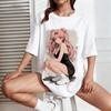 ZX Pretty Girl Warrior Anime Street Style Peripheral Short Sleeved Tshirt for Girls and Children Loose Size for Parentchild Wear
