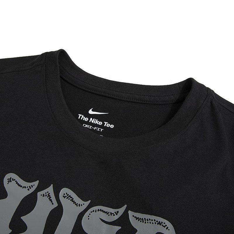 Nike T Shirts Men's Black Crew Neck Moderate Straight Fit FJ2402-010