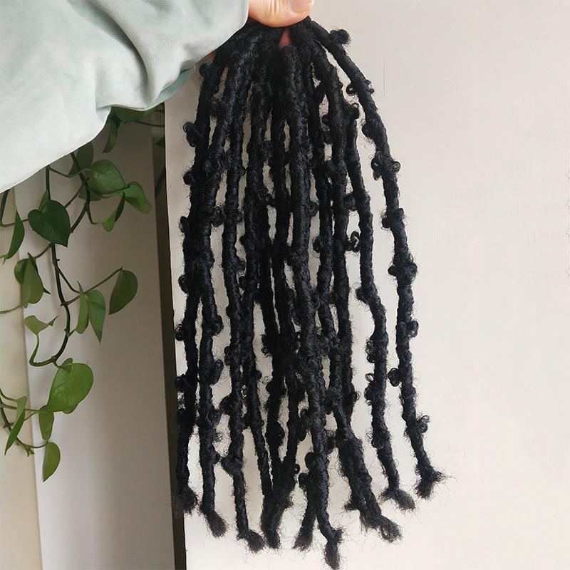 12inch Butterfly Locs Crochet Braid Distressed Goddess Pre Looped Pre-Twist Synthetic Hair Extension High Quality