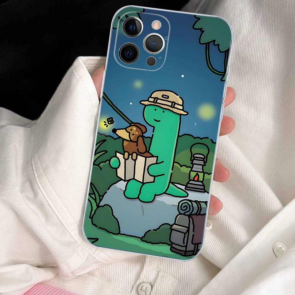 

Cute J-Jog-uman-s Dinosaurs Transparent Phone Case For IPhone 17 Air 16 Pro Max 15 14 13 12 11Plus Shockproof Cover iPhone 14