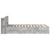 Bed Frame with Storage Space Concrete Grey 80 x 200 cm Wood Based Material
