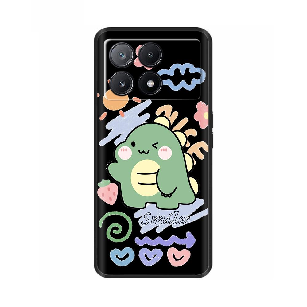 Poco X6 Case Phone Case Lovely Cat Coque Cover For Xiaomi Poco X6 Pro Poco X 6 Pro X6Pro Pocox6 Pro 5G Liquid Silicone Cases