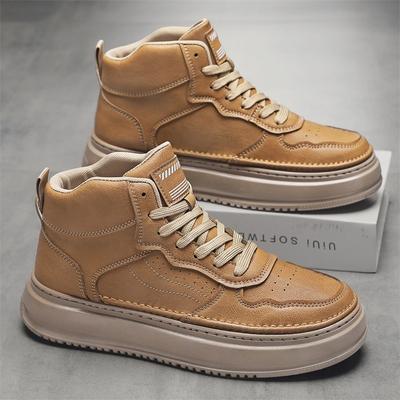 Herbst neue High-Top Herrenschuhe Plateau Herren Freizeitsport Trendschuhe Business Britische Mode Weiche Brandsohle Schuhe