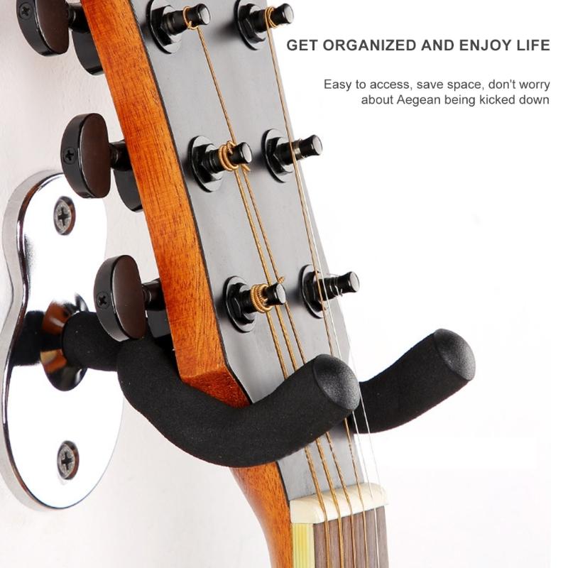 Guitar Wall Hanger, Guitar Hanger Ukuleles Wall Mount Guitar Wall Mount Hanger for Home and Studio Electric Guitar Rack