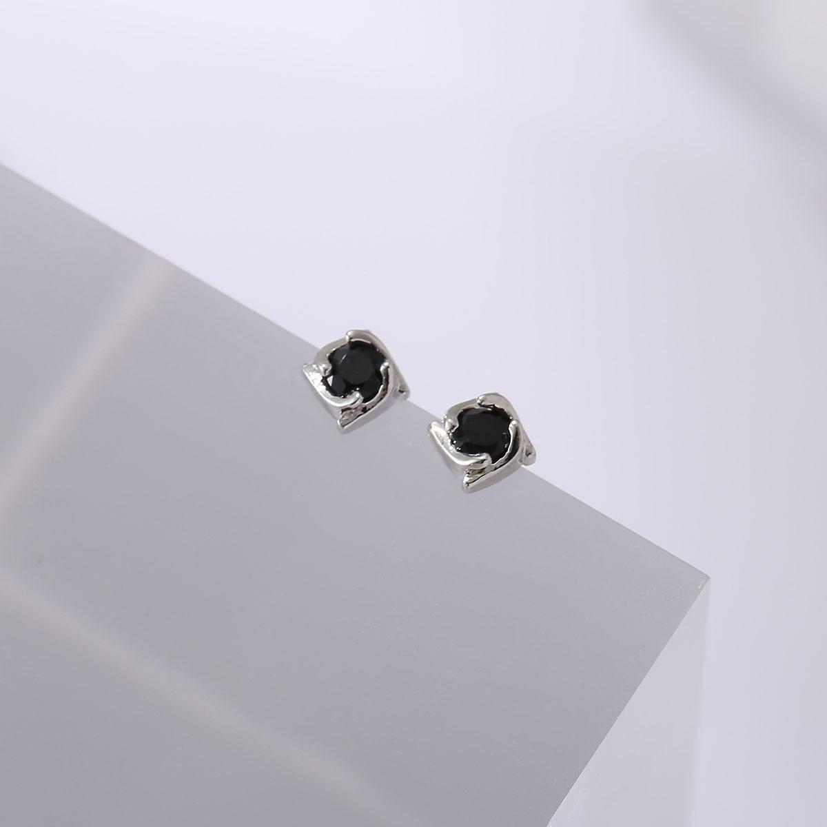 

Men s Stud Earrings Are High-end, Ruffian and Handsome, Trendy Men s Simple Small Earrings, Simple New Trendy Black Diamond Earrings, Women s