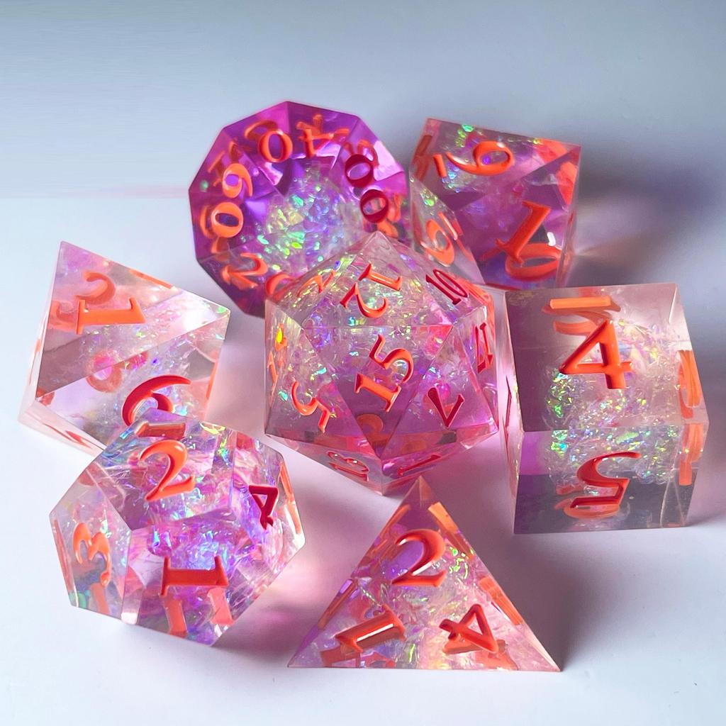 Harz Treibsand Würfel Flüssiger Kern DND Dungeons & Dragons TRPG Brettspiel Würfelset Laufgruppe Cthulhu