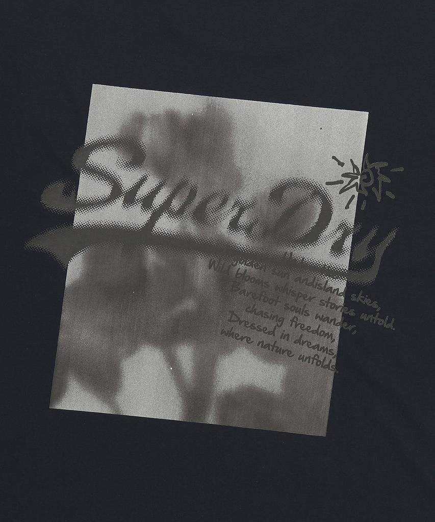 Syupeodeulai Blur Graphic T-Shirt Dark Navy Sduiscq52Dny