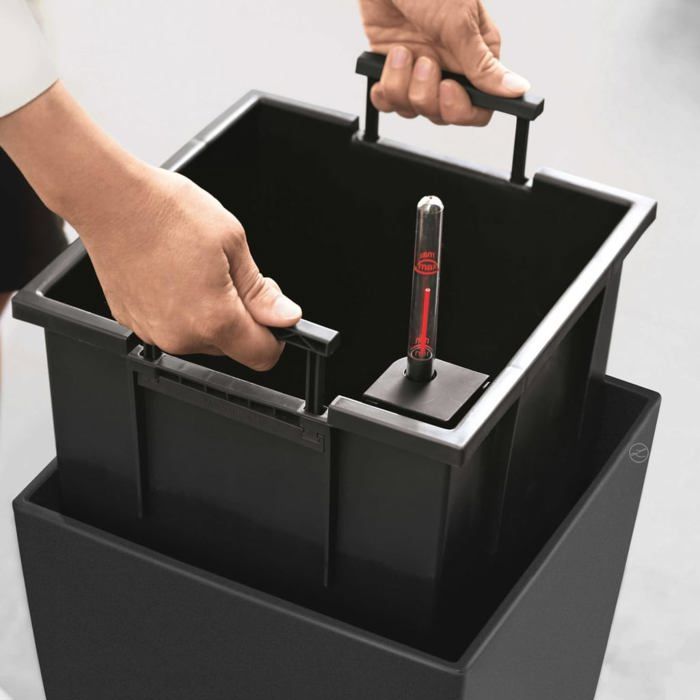 Lechuza jardinière cubico 30 all-in-one charbon 18184