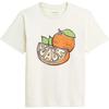 Patterned Crew Neck Pullover Regular T-Shirt Women Tops White CAH71-WHT