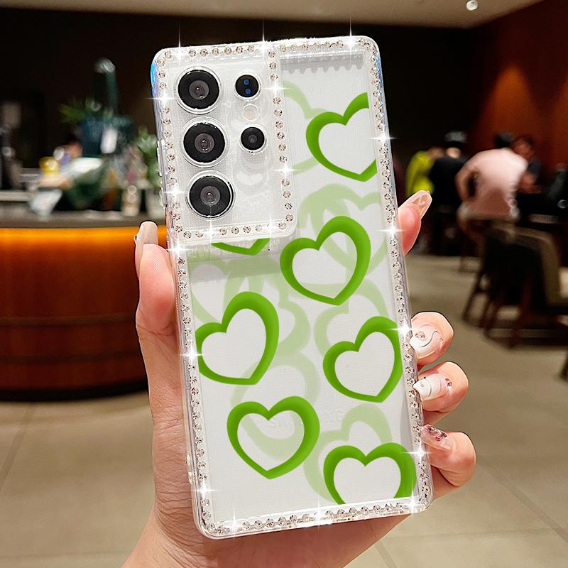 

Градиентные сердца Бриллиантовый чехол для телефона для Samsung Galaxy S25 Edge S24 Ultra S23 FE A56 A36 A55 A54 A35 A15 A16 A53 A25 Мягкий чехол Galaxy S22 5G