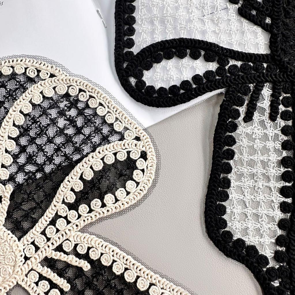 Mesh Lace Bow Diy Patch Sticker Clothing Top Sweater T-Shirt Decorative Accessories Cloth Sticker Accessories