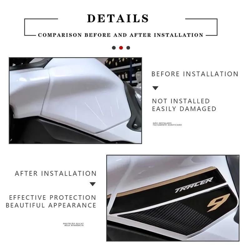 Motorcycle Accessories Tank Pad 3D Gel Epoxy Resin Stickers Kit For Tracer 9 Tracer 9GT 2021 2022 2023 2024