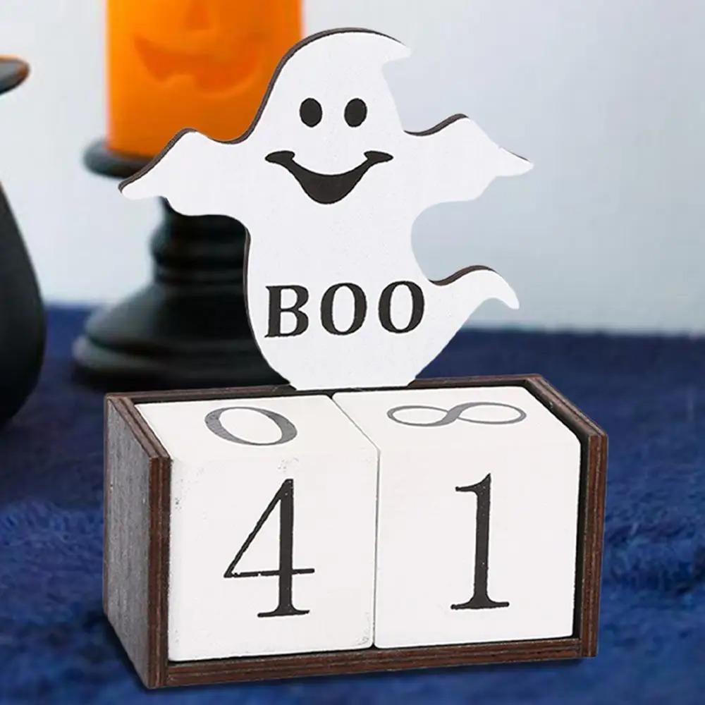 Pumpkin Ghost Castle Halloween Advent Calendar Spooky Wooden  Calendar Ornaments  Haunted House
