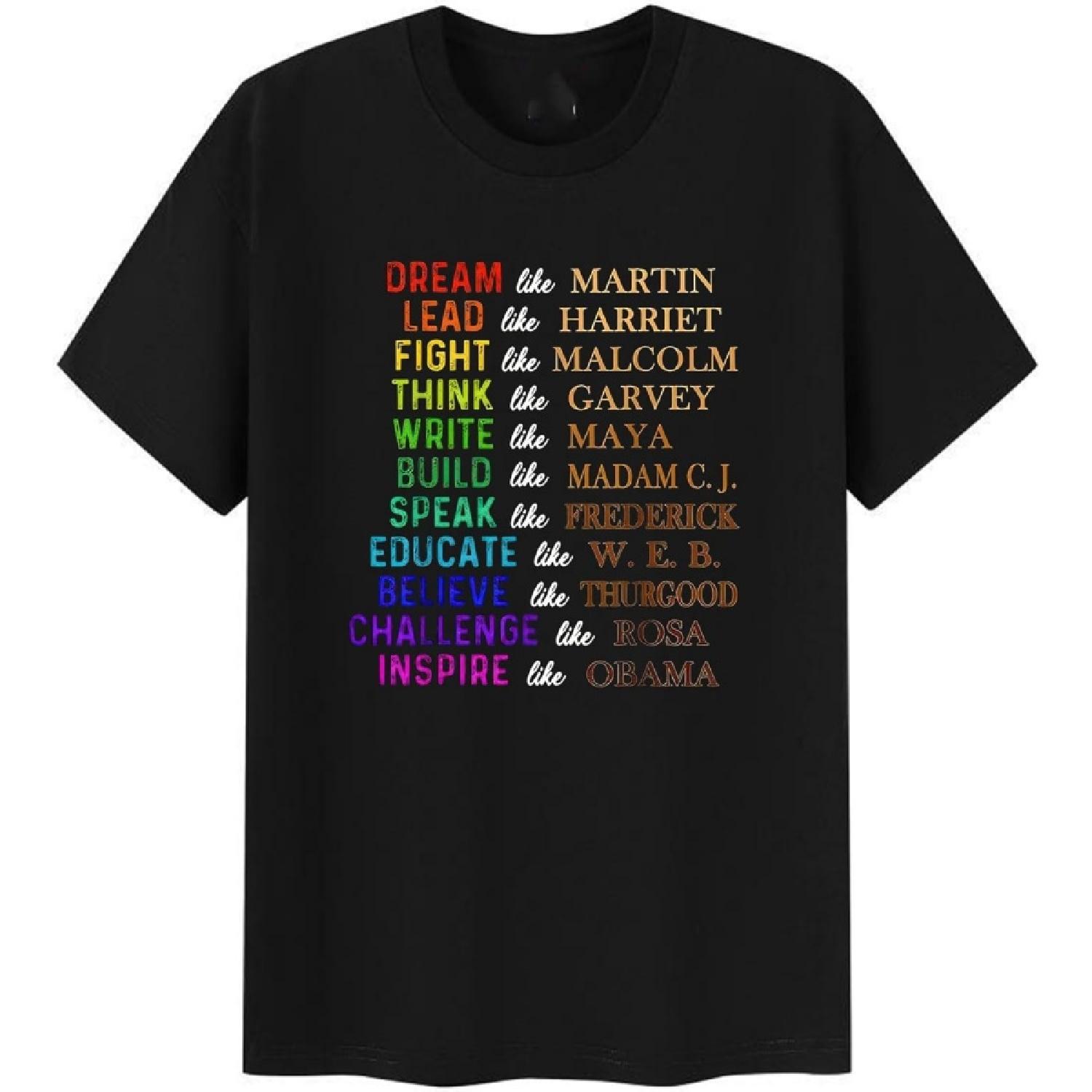 Мечтай как Мартин Веди как Гарриет Футболка Juneteenth 1865 S