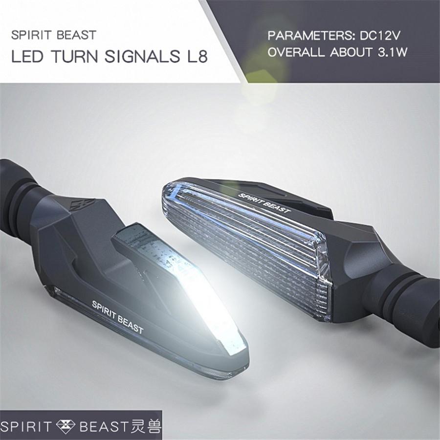 2pc Motorcycle Modified Turn Signals Waterproof Led Turn Lights DRL Dual Colors