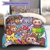 Labubu Pattern Bedding Quilt Set Quilt Cover Pillowcase Home Decoration Birthday Gift (1 * Duvet Cover + 2 * Pillowcase, Without Core)