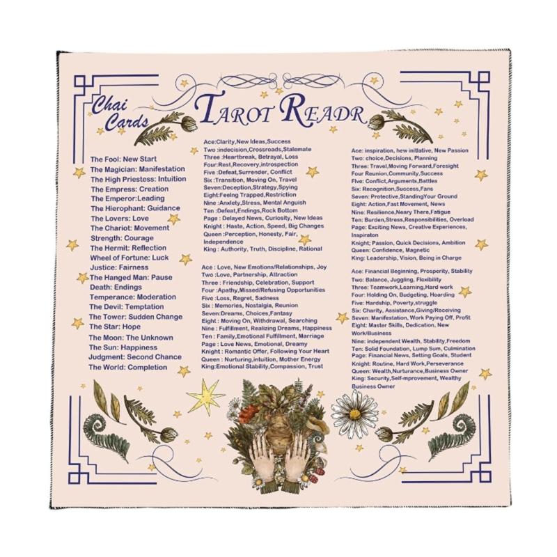 Divinations Cards Table Cloth Tapestry Reading Card Tarots Tablecloth Astrologys Witchcrafts Deck Cloth Wall Decoration