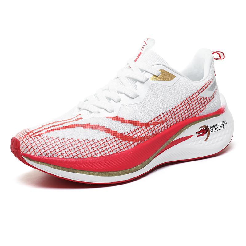 Running Shoes Men's Carbon Plate Professional Sports Shoes Student Couple Casual Shoes Really Burst Soft Sole Racing