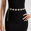 Fashion Waist Metal Chain With Four Leaf Clover Shape And Detailing For Daily
