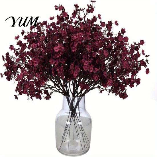 Orange Silk Plants for Halloween Decoration Realistic Artificial Flowers Autumn Home Decoration, Floral Lifelike Branches Seasonal Display Table