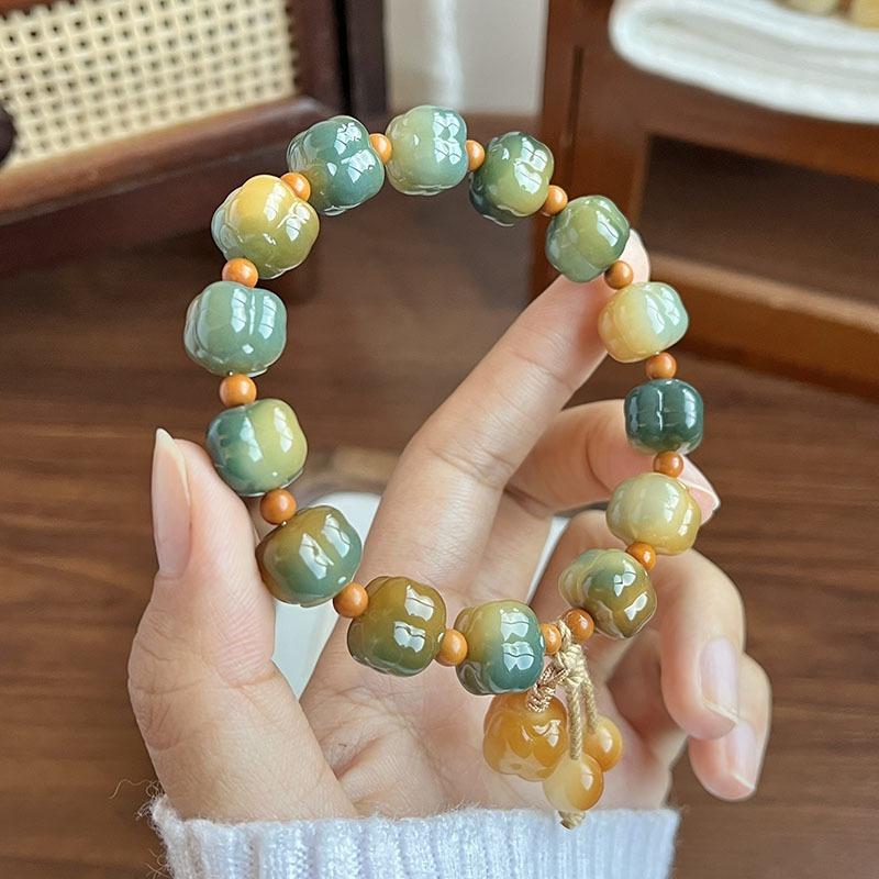 Dunhuang Little Persimmon Bodhi Single Circle Hand String for Men and Women, Playing Cultural and Artistic Bracelet, Bodhi Root Design Bracelet