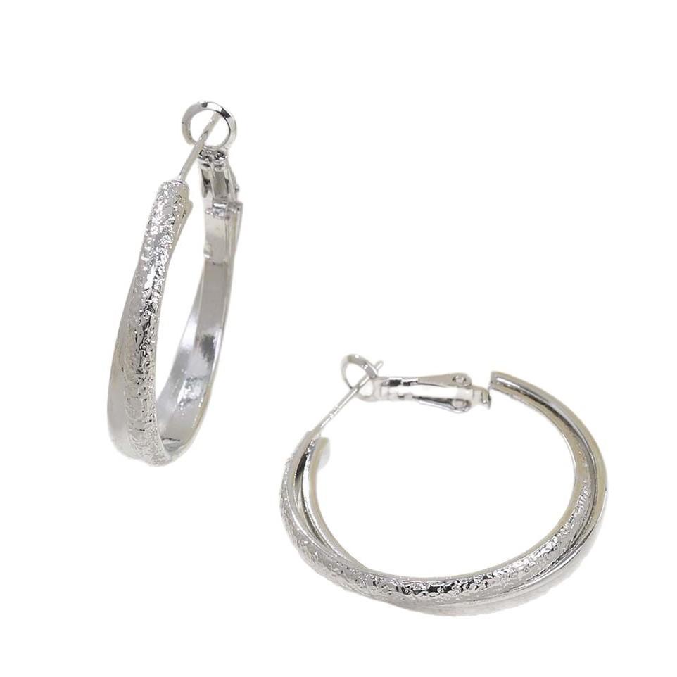 Simple Atmosphere Geometric Circle Winding Earrings Personalized Gold Niche Fashion Earrings Luxury High-End Earrings