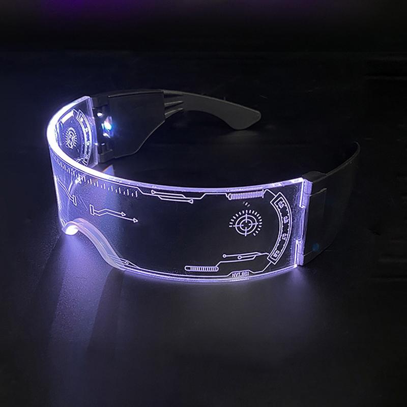 Bar Nightclub Party Sunglasses LED Light Glasses Colorful Folding Glasses Acrylic Cyberpunk Technology Rechargeable LED Glasses