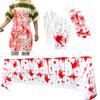 Halloween Haunted House Horror Atmosphere Dress Up Props Blood Gloves Socks Apron Cosplay Devil Suit