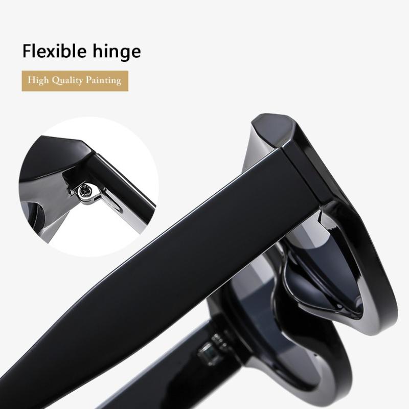New Fashionable Luxury Oversized Frame Sunglasses for Women Hip-Hop Retro Cat-Eye Asymmetric Style UV Protection Glasses for Men