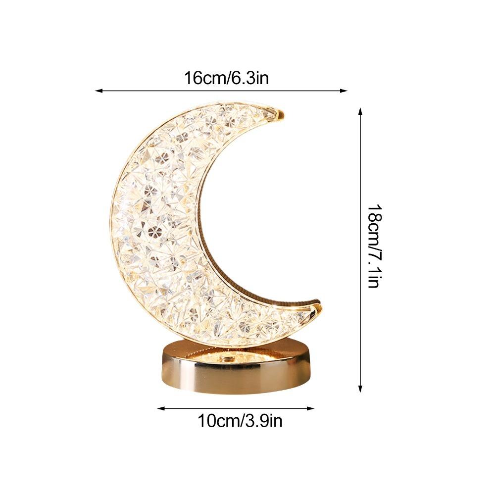 USB Rechargeable Moon Shape Night Light Touch Control Rechargeable Touch Lamp Nightstand Use