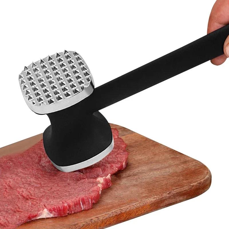 Fleischklopfer Hammer Doppelseitig Küchen Fleischhammer Mit Rutschfestem Griff Hochbelastbarer Metall Fleischklopfer Zum Zartmachen Steak Rind