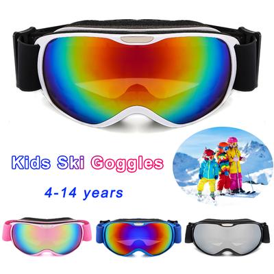 Children Ski Goggles Outdoor Sports Kids Skiing Glasses for Boy Girl Anti-Fog Winter Snowboard Moto Cycling Eyewear Glasses UV Protection Sunglasses