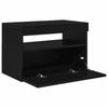 Mobile TV effetto Rovere Nero 60 x 35 x 40 cm Legno Ingegnerizzato