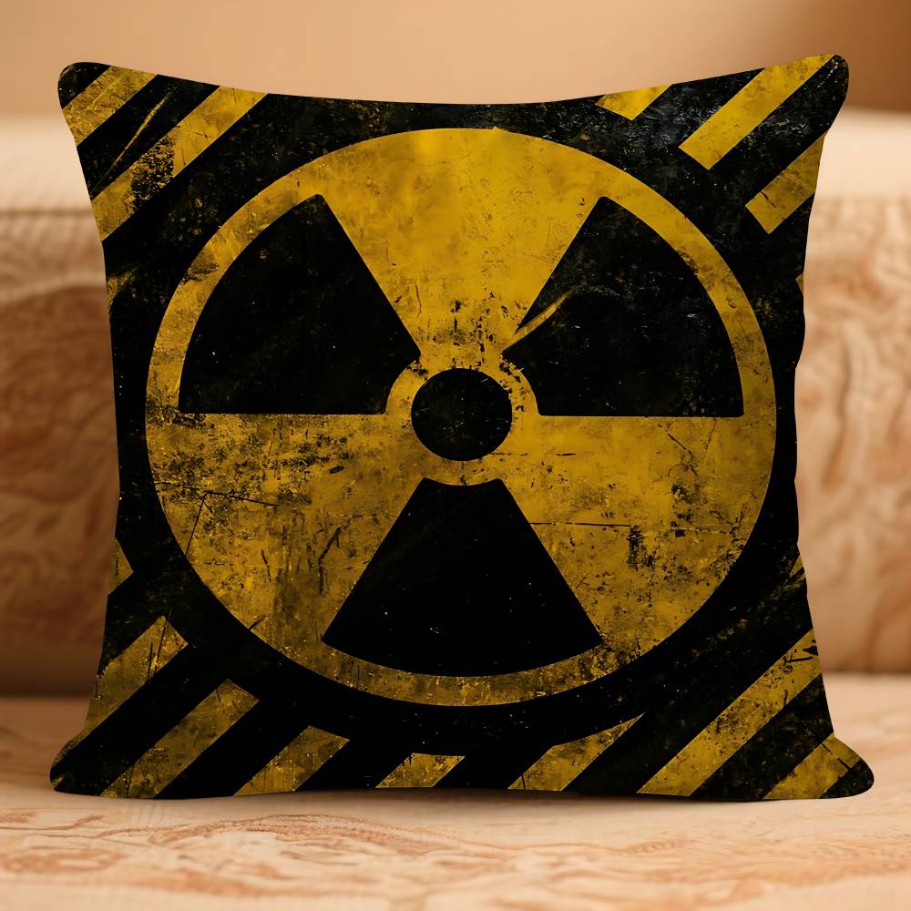 CreativeS R-Radiation Logo Pillow Case Removable Washable Cushion Cover – All-Season Soft Linen