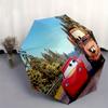 1pc Lightning McQueen,Mater Automatic Folding Umbrella: Compact 8 Bone Design Cartoon Outdoor Travel Companion, Business Umbrella, Christmas